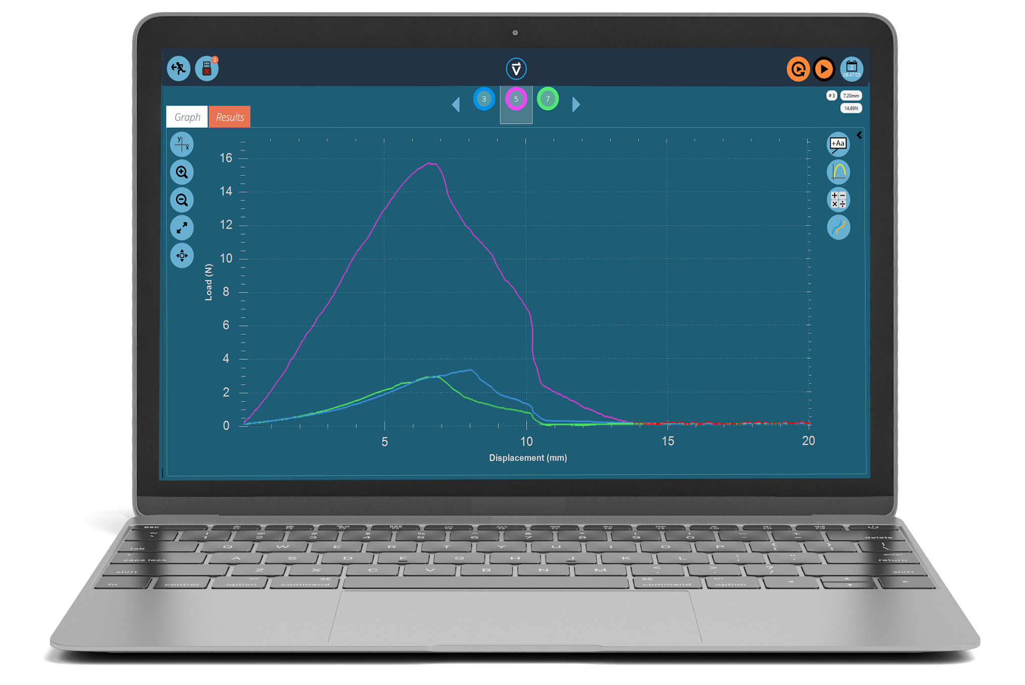 VectorPro texture calculations immediately return scientific physical sensory attributes and curve comparison