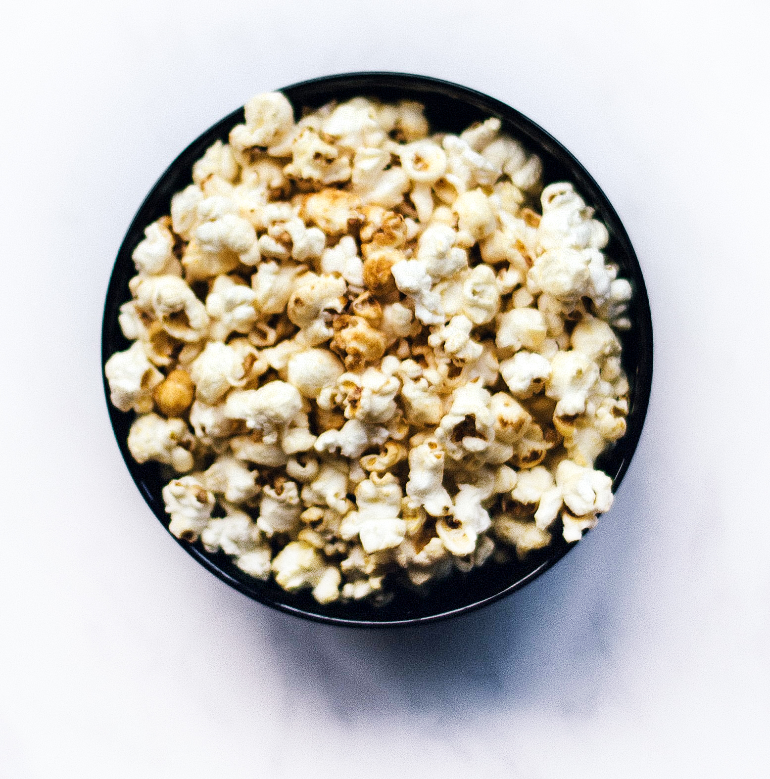 Popcorn serving in a round bowl